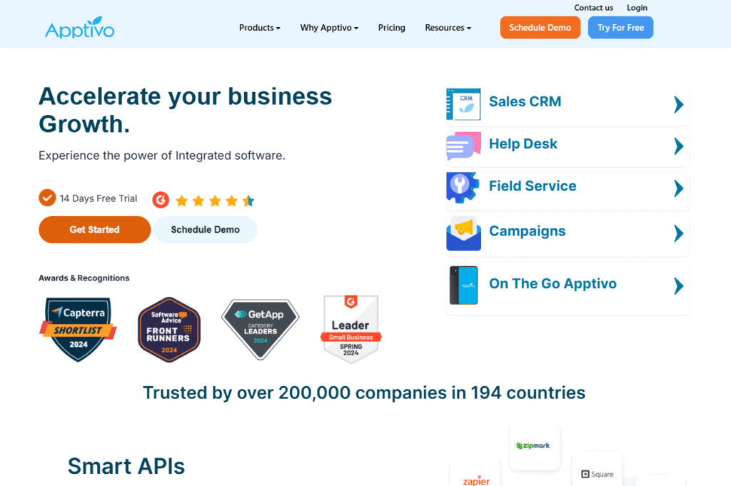 Apptivo The Best For Adding Services As You Need Them