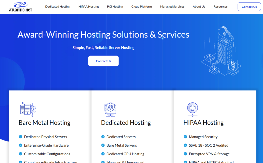Atlantic.net Best Bare Metal Hosting For Premier Choice