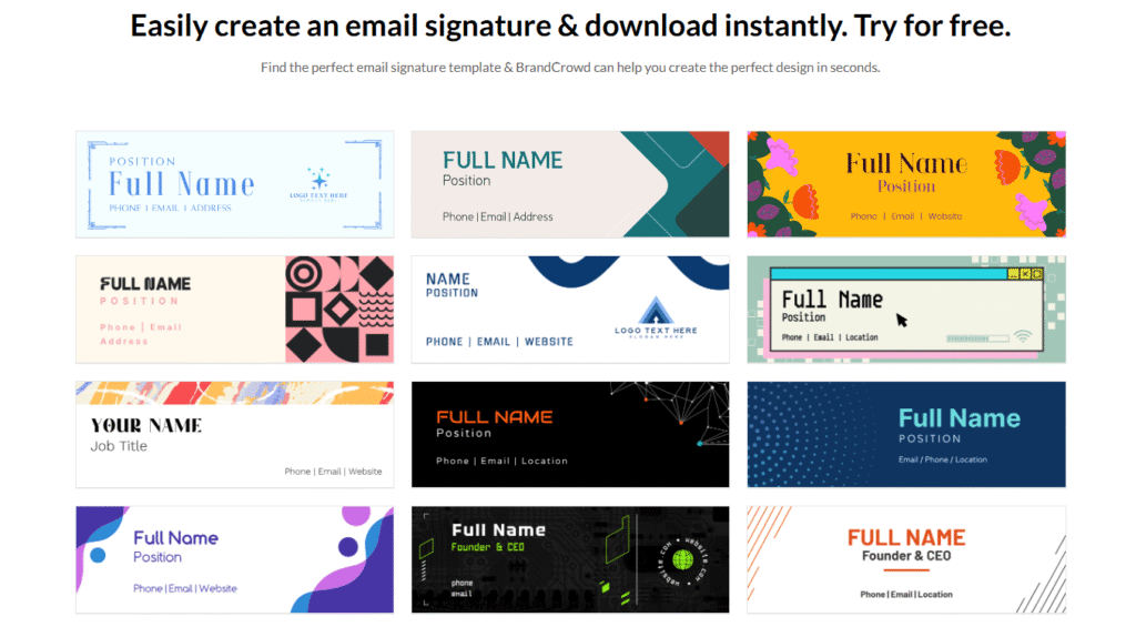 Brandcrowd Brand Identity Templates