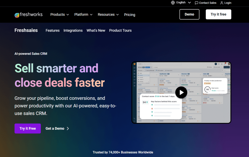 Freshsales The Best For Managing Sales Leads