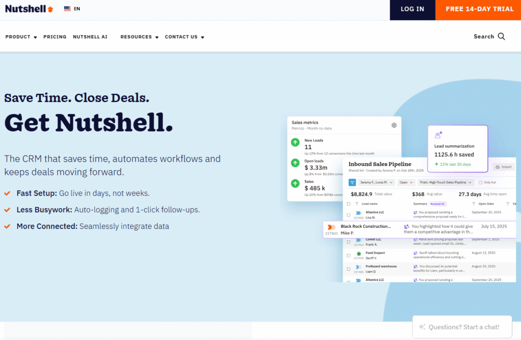 Nutshell Best For Combining Crm And Email Marketing