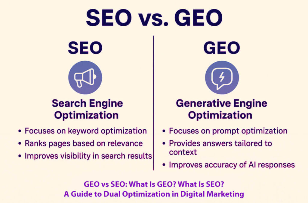 Geo Vs Seo What Is Geo What Is Seo A Guide To Dual Optimization In Digital Marketing In 8 Easy Steps