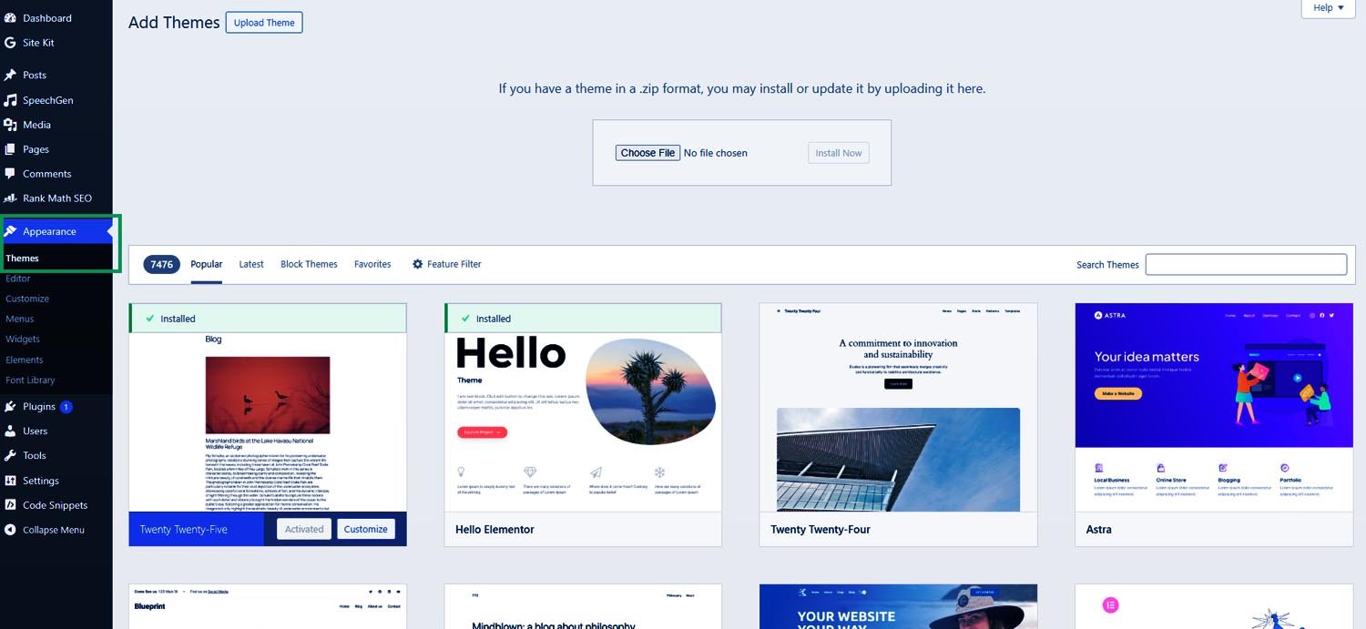 How To Start A Blog In 12 Easy Steps: Follow These Steps 8 Add Theme Wordpress How To Start A Blog